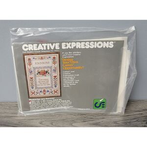 VTG 1980 Hallmark Creative Expressions Counted Cross Stitch Memories are Forever
